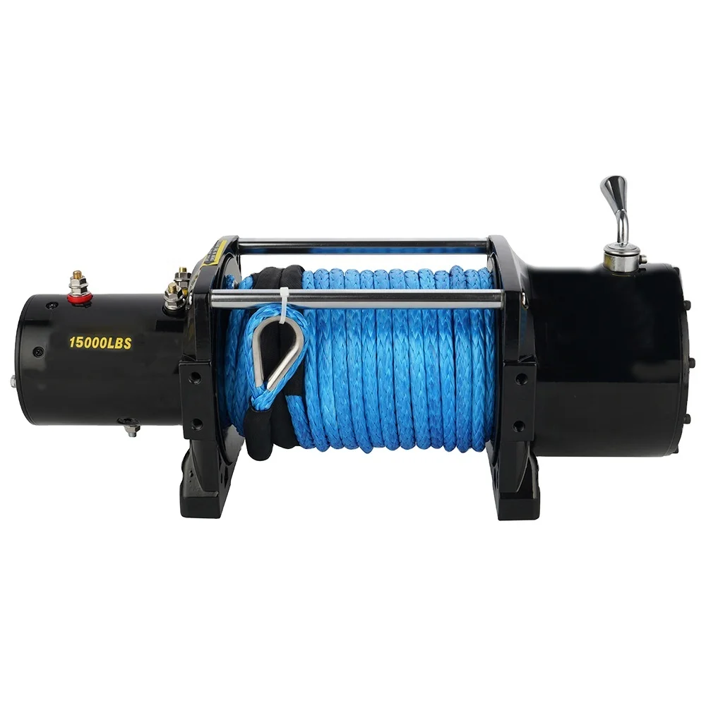 4x4 Electric Rescue Winch 15000 Lbs Heavy Duty 12v Electric Winch Self Rescue Dc Long Rope Electric Cable Pulling Winch