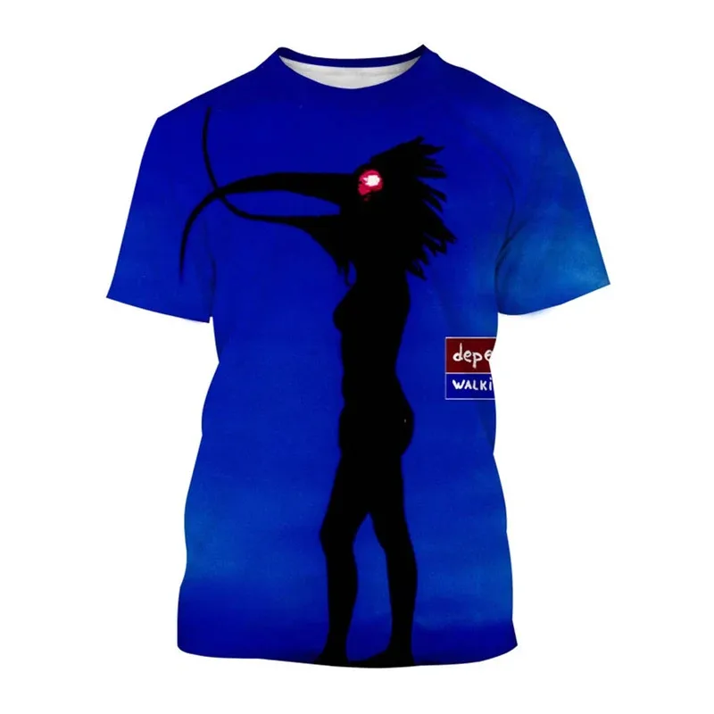 تي شيرت صيفي Depeche Mode Play Angel بطباعة ثلاثية الأبعاد كاجوال على طراز الهيب هوب على طراز الشارع وأكمام قصيرة رائعة
