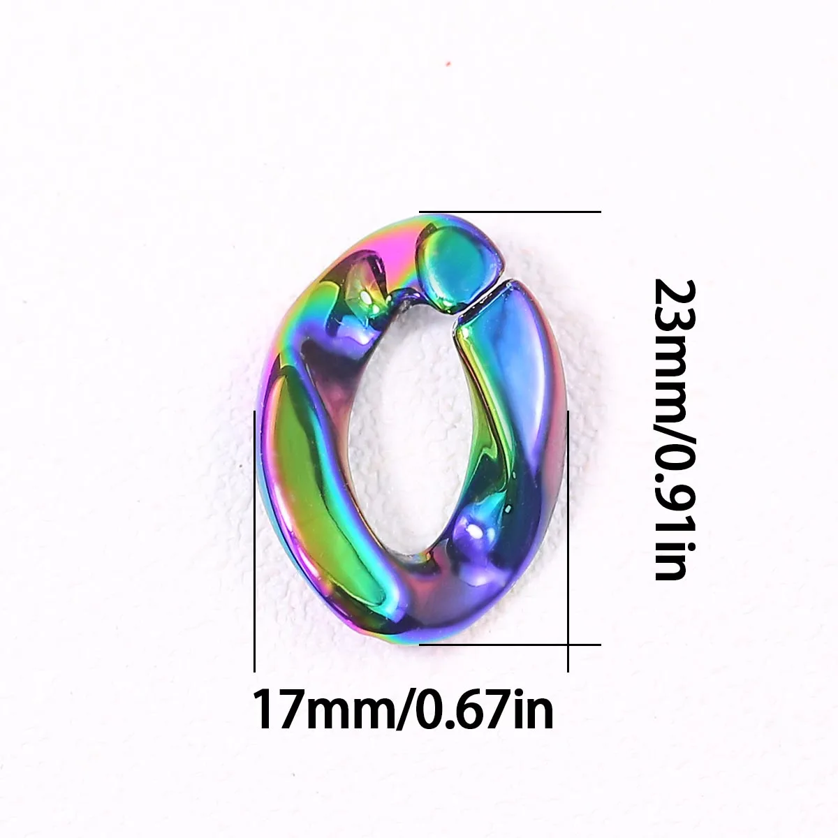 17*23mm Acrylic Chain in Black and Colorful Handmade DIY for Jewelry Making Bracelet Accessories