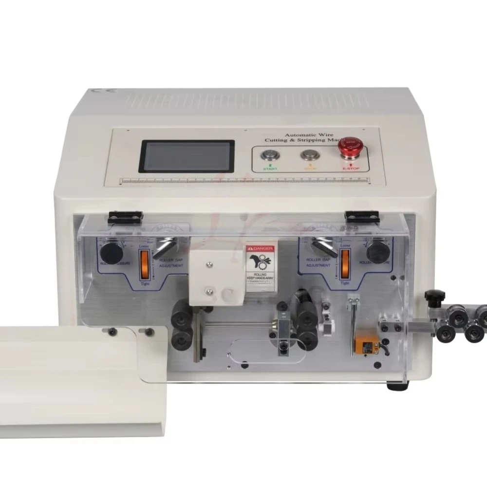 

220V 110V Automatic Wire Stripping Machine SWT-608- SDB2S 4 Wheels Double Wire Short Stripper for 0.1-4mm2 Wire Peeling Cutting