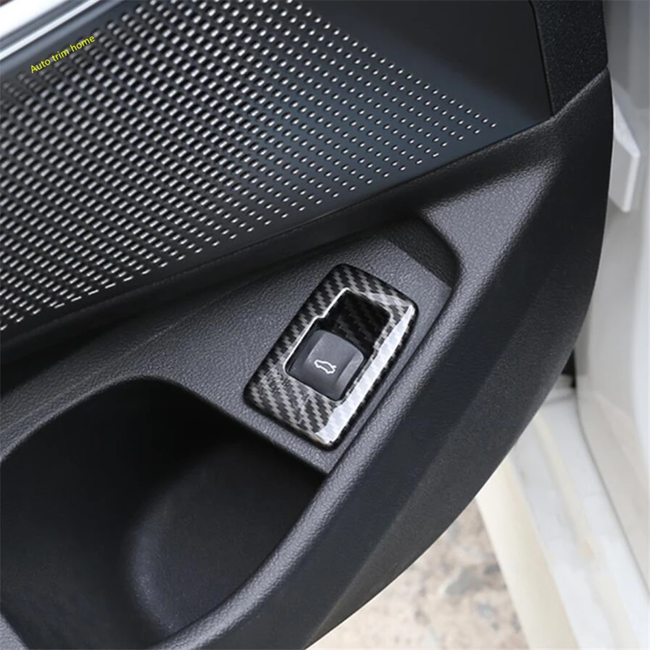 Car Accessories Rear Trunk Door Switch Button Control Decor Panel Cover Trim For BMW 3 Series G20 2019 - 2024 Carbon Fiber ABS image 3