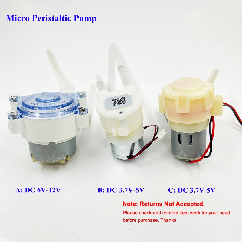 1PC Micro 320/ 260/ 500 Motor water Peristaltic Pump DC 3.7V-5V Self-priming Pump / DC 6V-12V extrusion pump