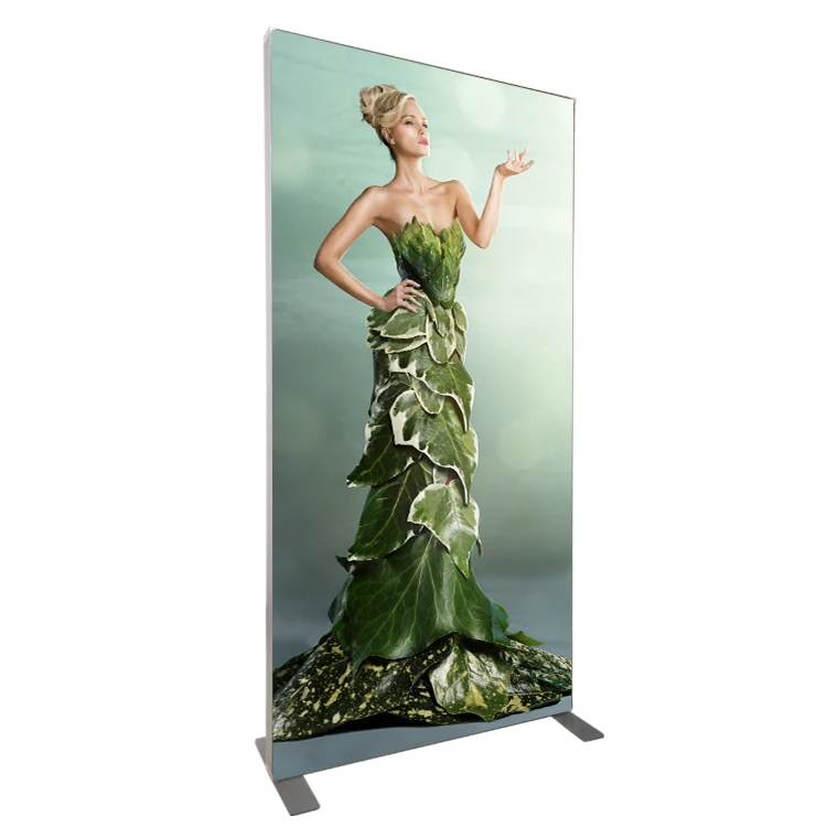 ADMAX Frameless Edge Lit Toolless SEG Double-sided Custom Logo LED Tension Fabric Light Box Frame For Advertising