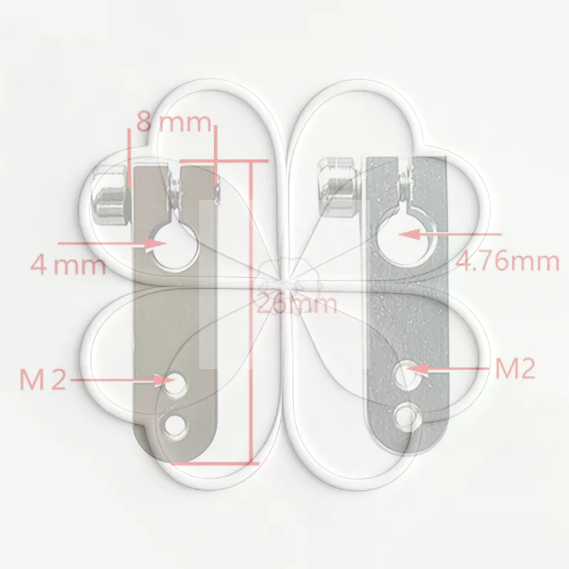 Clamping Type Servo Horn 4mm/4.76mm High Precision CNC Aluminum Steering Arm for RC Boat Carburetor Parts