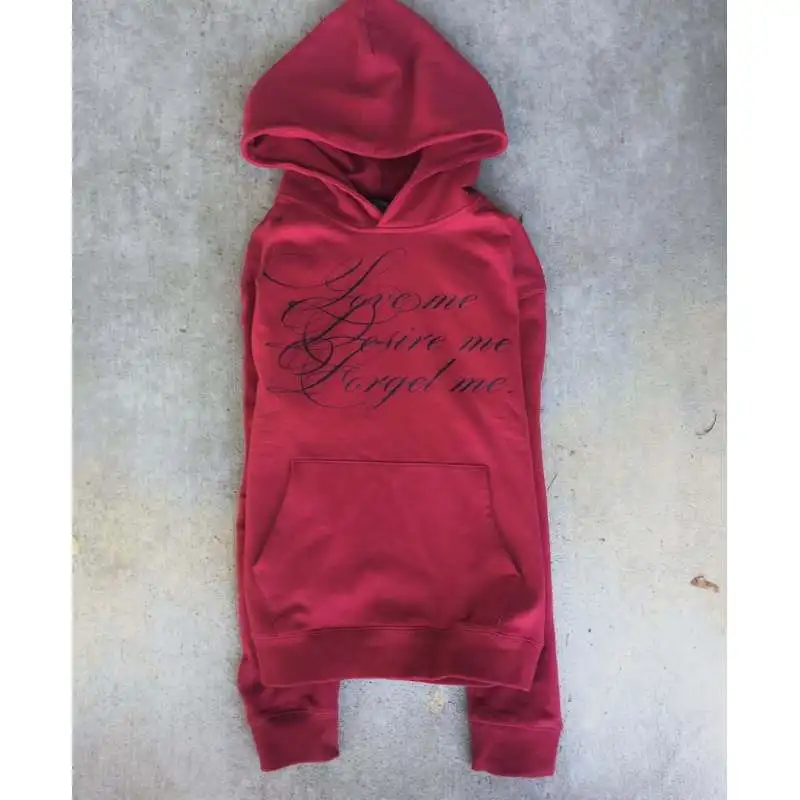 سترة بقلنسوة Y2K Streetwear Essential Dark Vintage Punk Print #4