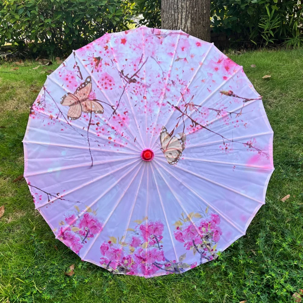 

56cm Umbrella Fan Chinese Antique Style 10 Colors Cosplay Hanfu Oil Paper Umbrella Silk Cloth Classical Japan Style Umbrella