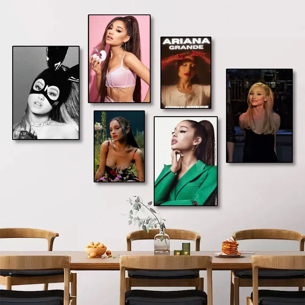 Amerikanische Pop-Sängerin Ariana Grande, Papierdruck, für Zuhause, Wohnzimmer, Schlafzimmer, Eingang, Bar, Café, Kunst, Malerei, Dekoration