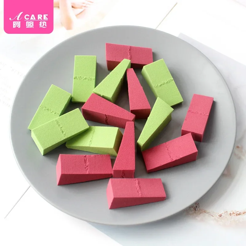 Dx01/powder puff/D1PQ4-Triangle powder puff24cut disposable sponge wet water dual-use liquid foundation cushion for makeup