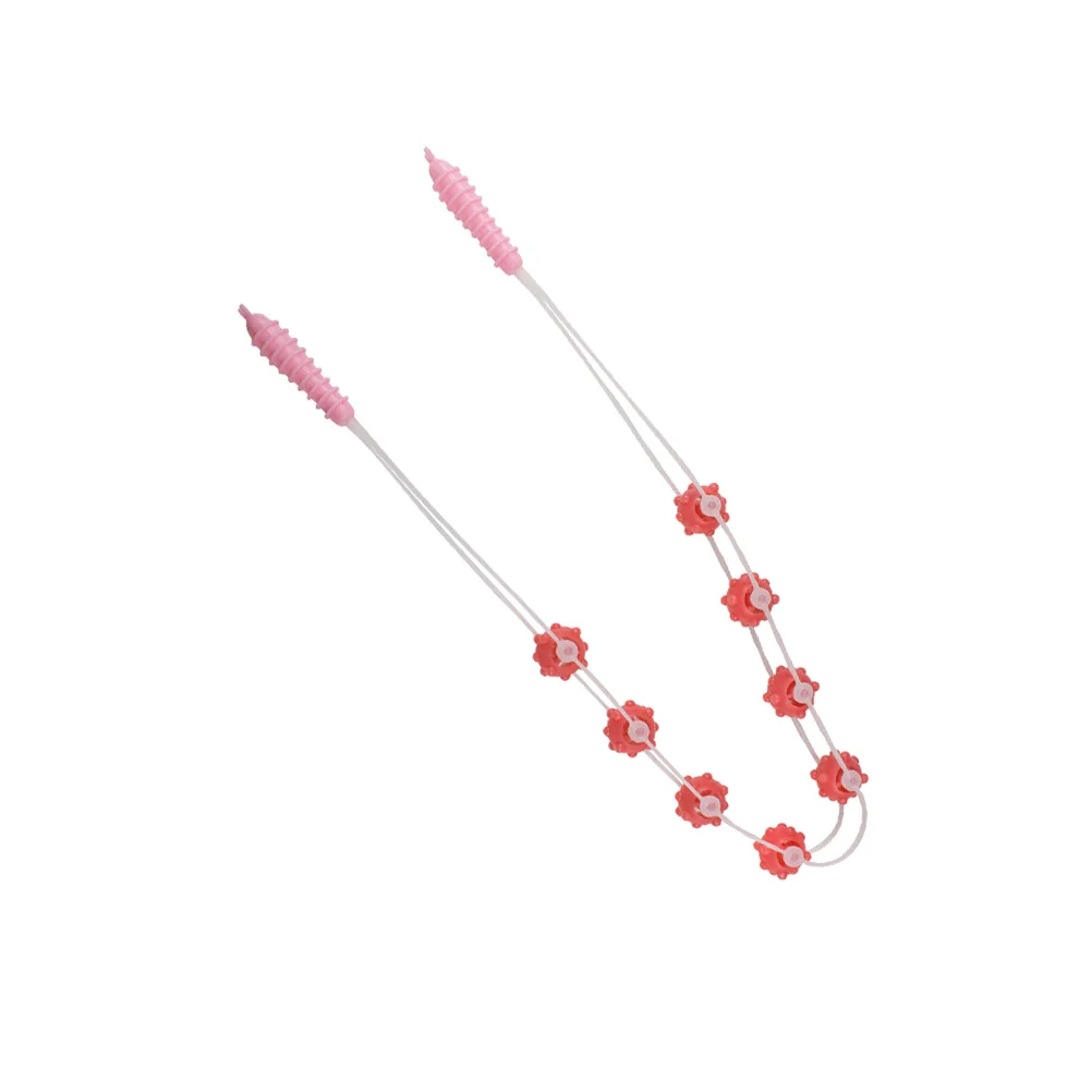 قطعة واحدة من حبل تدليك الظهر أداة علاج بلاستيكية لتخفيف آلام العضلات والكتف والرقبة والدورة الدموية وتقليل التوتر باللون الوردي #3