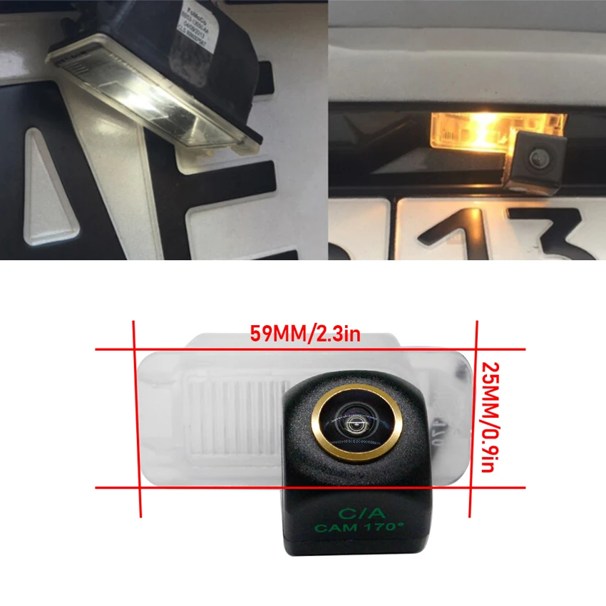 Reverse Camera AHD Night Vision Backup Rear View Parking Golden Fisheye lens Camera For Ford Mondeo V Wagon Estate MK5 2014~2019