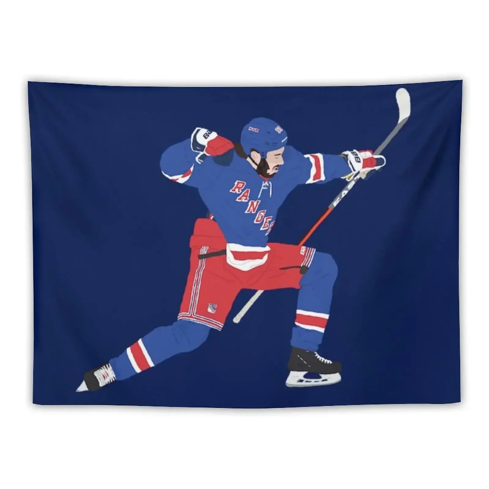 

mika zibanejad goal celly digital drawing Tapestry Decorative Wall Mural Bedroom Decor Wall Decor Tapestry