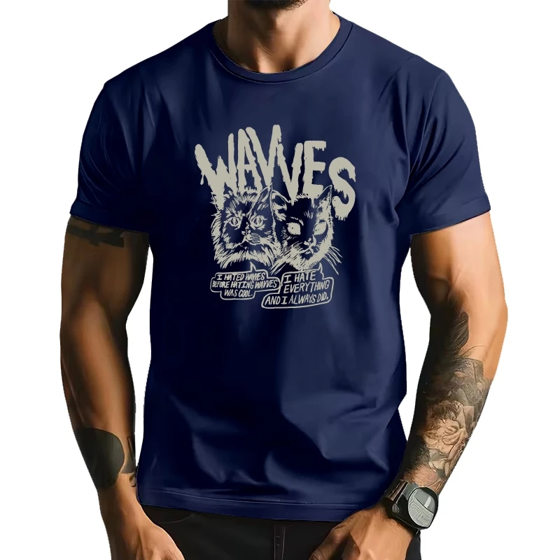 

Аутентичная приталенная футболка WAVVES Cynical Cats S M L XL НОВАЯ