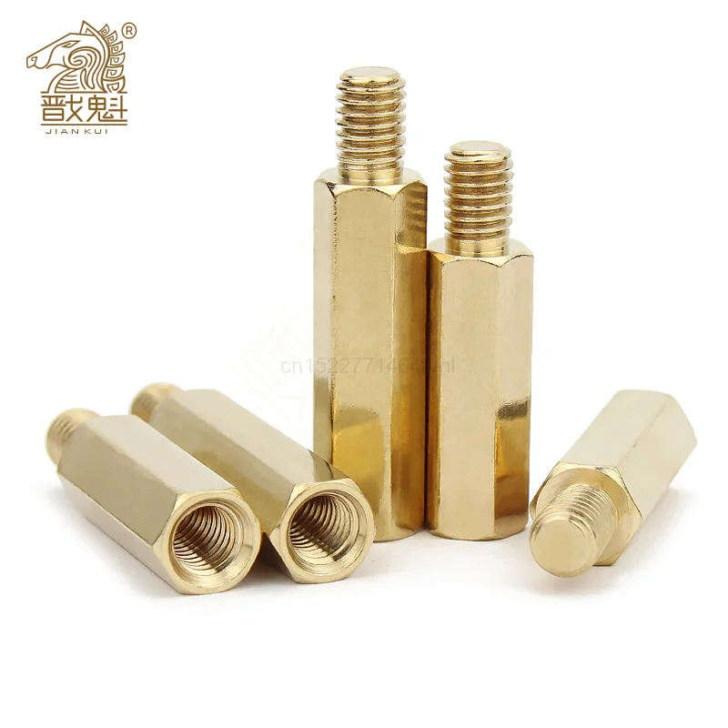 2/5/10/20/50pcs Thread M3*L+6mm Hex Brass Standoff Spacer Screw Pillar PCB Computer PC Motherboard Female Male Standoff Spacer