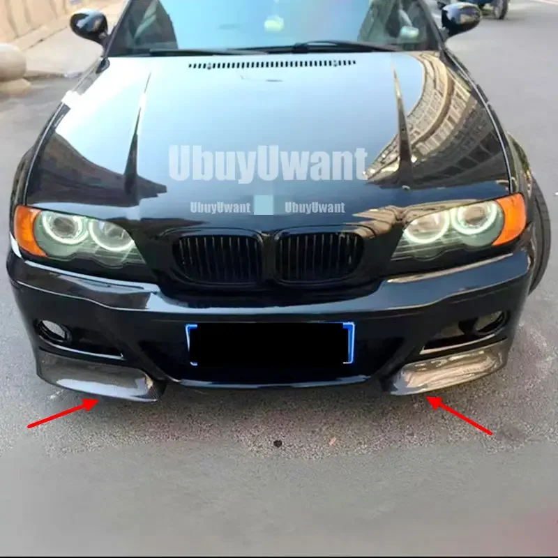 Car Front Bumper Splitters Diffuser Spoiler Splitter Lip Guard Lip For BMW E46 1999-2006 2001 M3 Carbon Fiber CSL Style view 6