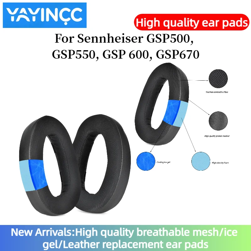 

Replacement Ear Pads For Sennheiser GSP500, GSP550, GSP 600, GSP670 Headphones Ear Cushions, Headset Earpads, Ear Cups Earmuffs