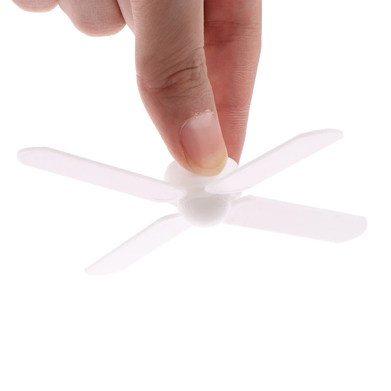 1:12 Dollhouse Miniature Ceiling Fan Electric Fan Model Doll Home Mini Appliances Home Decor Micro Scene Construction Props