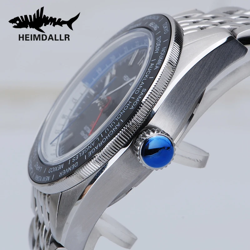 HEIMDALLR GMT Watch Men Stainless 10Bar Dive Sport Watch Sapphire BGW9 Luminous Waterproof Men NH34 Automatic Mechanical Watch
