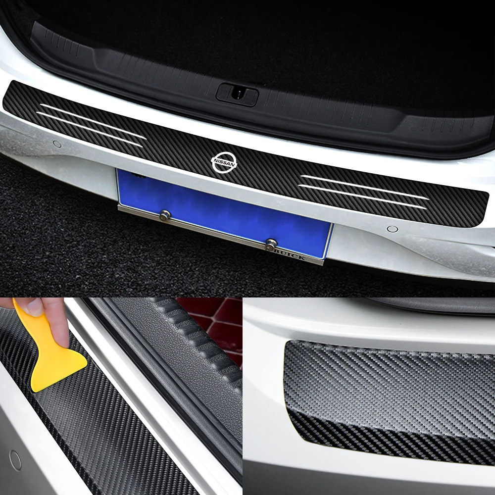 Car Styling Carbon Fiber Vinyl Trunk Sticker For Nissan Nismo GTR X-trail Qashqai Note Juke Patrol Leaf Almera Accessories