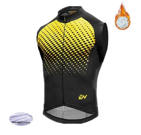 

ENCYMO Winter thermal fleece Cycling Sleeveless Vest Mtb Bike Bicycle keep warm pro team vest men cycling clothing