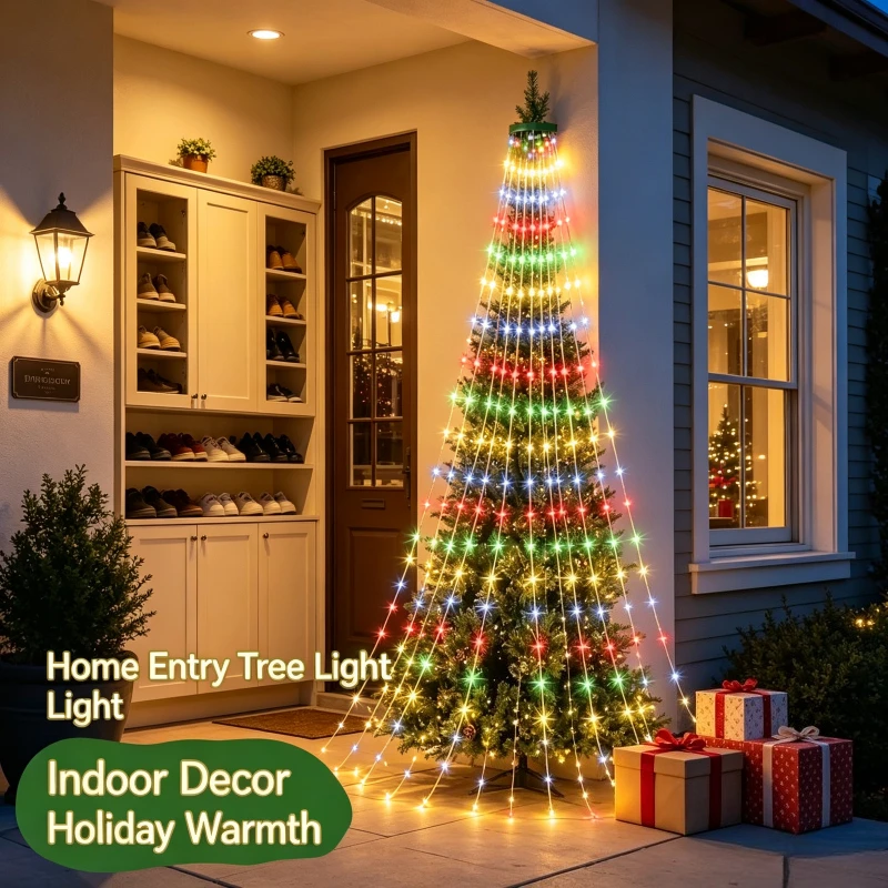 Christmas Holiday Festival Decor String Lights, Indoor Tree Shape Ambient Lamp for Party Living Room Home Decor Gift Lighting