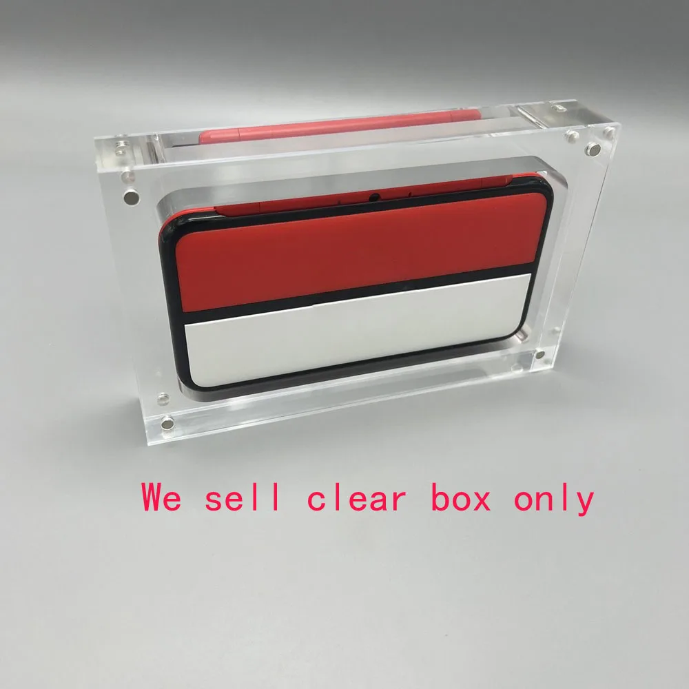 Caja acrílica magnética de almacenamiento transparente para consola de juegos 2DS LL, cubierta, soporte de exhibición, accesorios de juego