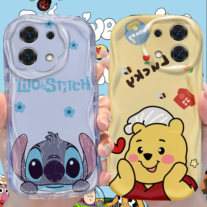 Disney Pooh Bear Wave Soft Case for Xiaomi Redmi Note 13 12 11 Pro Plus 4G 5G 13C 12C Turbo 12S 11S 10 9 11A 9C Shockproof Cover