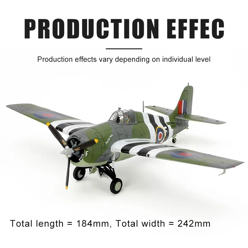 Kit Modelo de Montagem TAMIYA, Grumman FM-1, Wildcat, Martlet, Mk.V, 1:48, 61126