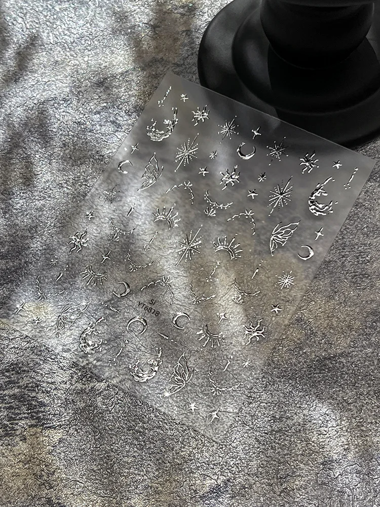 الذهبي كرة الثلج شجرة عيد الميلاد ملصقات الأظافر الشتاء ندفة الثلج الأحمر القوس الفاخرة 5D كريستال الماس ذاتية اللصق ملصقات أظافر ذاتية الصنع #6