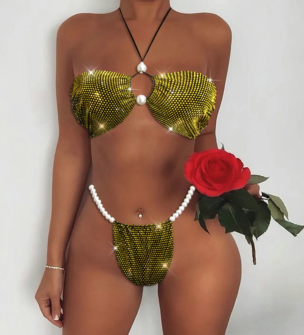 

Brazilian Bikini Set Girls Crochet Swimwear Sexy Mini Micro Bikinis 2024 Bathing Suit Ties Swimsuit Thong Women Swimming Suits