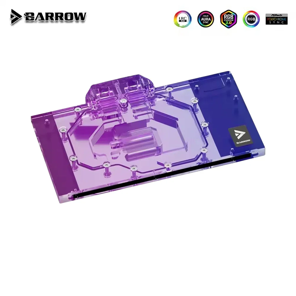 Barrow Gigabyte RTX 5090 D GAMING / WINDFORCE OC 32G GPU Water Block VGA Water Cooler, 5V ARGB Black / White