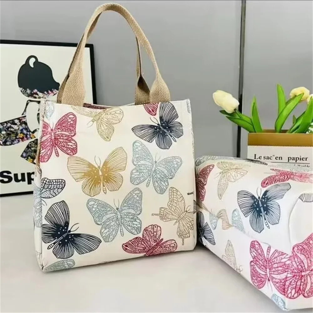 Multifunctional Canvas Bag Simple Fashion Handbag Large Capacity Tote Bag for Women Casual Commuter Bag Lunch Picnic Bag