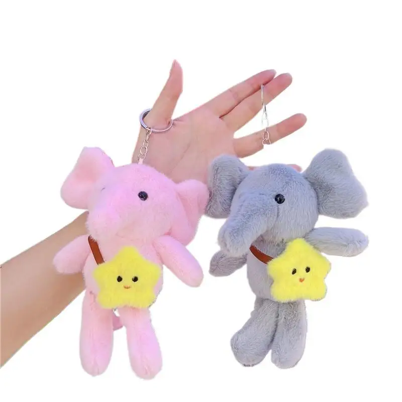 Eendelige sleutelhanger met sterolifant; Schattig knuffel; Ideaal voor verjaardagen of kersttijden