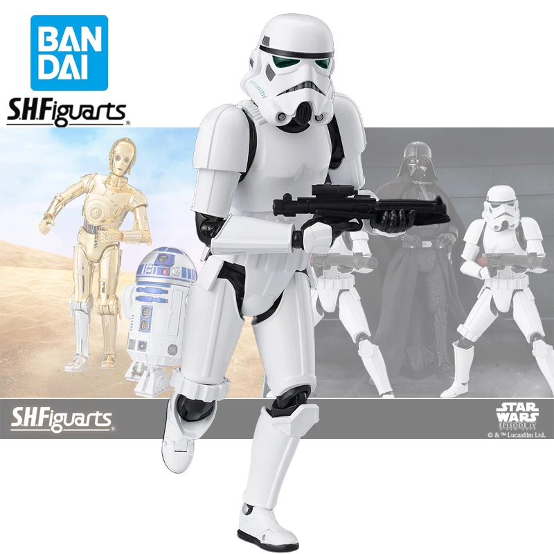 Genuine Star Wars Original Bandai S.H.Figuarts Stormtrooper Classic Ver Action Figure Collectible Model Statuette Ornament Gift