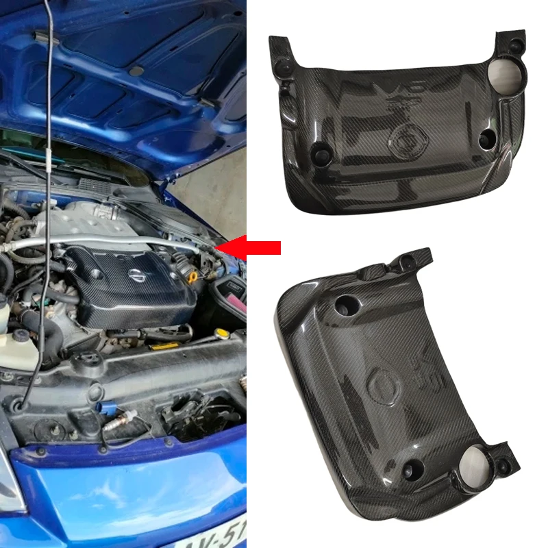 OEM style For Nissan 350Z upgrade carbon fiber engine hood 2003 - 2006 Z33 350Z 3.5 V6 1:1 dedicated engine interior cover