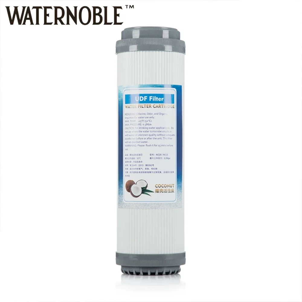 Waternoble 10 Inch Universal UDF Filter Coconut Shell Granular Activated Carbon Filter Element Undersink Reverse Osmosis System