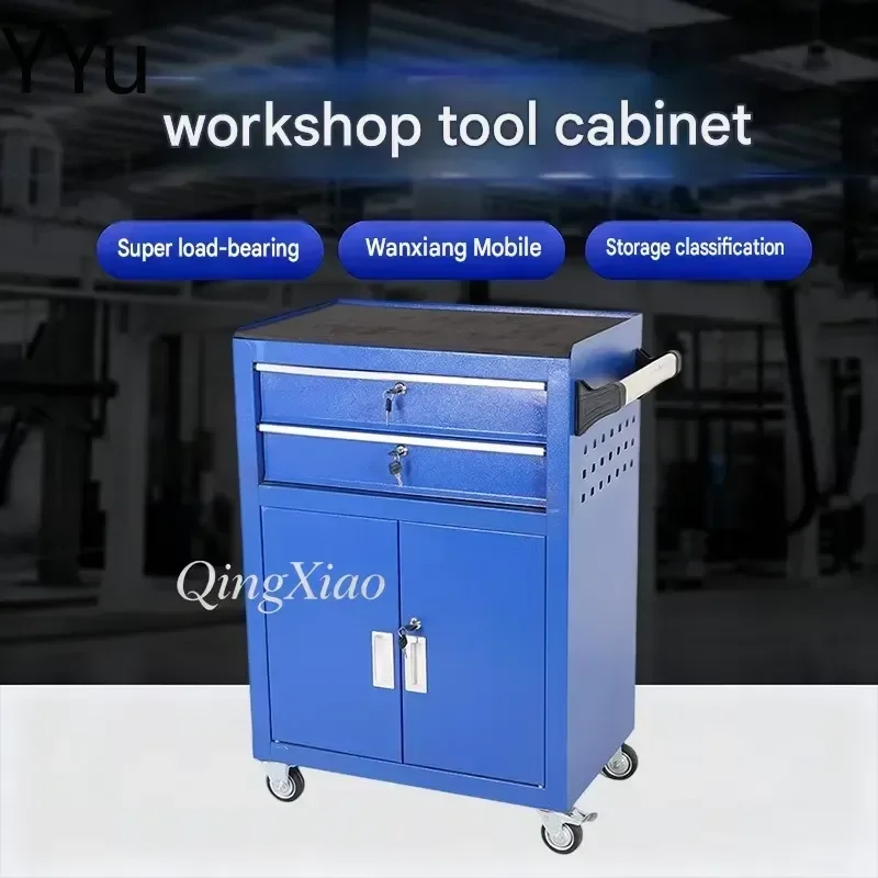 for Industrial Mobile Service Cabinet with Worktop Central Locking System Tool Storage Cart for Machining Center Workshop
