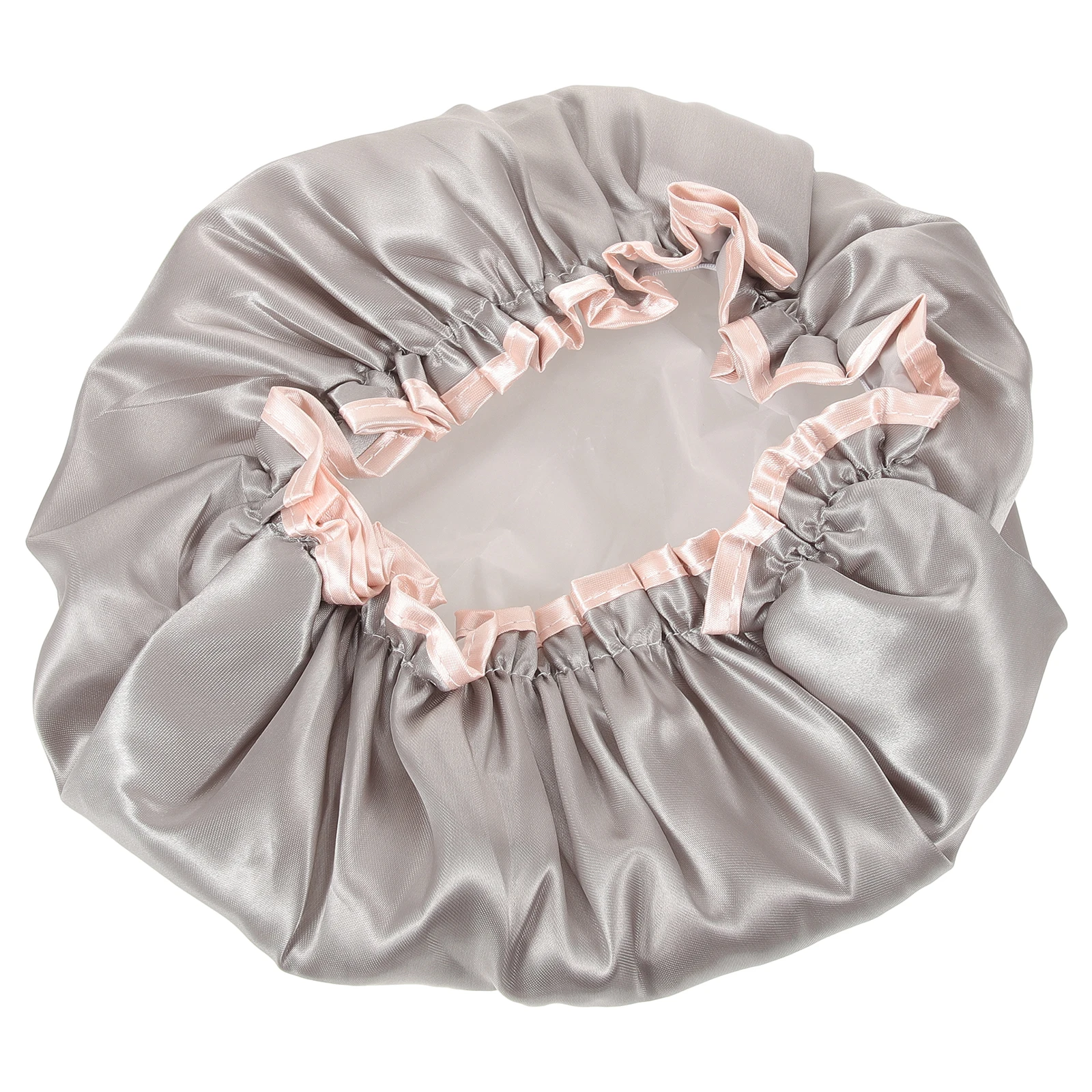 

Reusable Waterproof Shower Cap Double Layer Bath Hat Soft Lightweight Foldable Hair Face Cleaning Fits Most Easy to