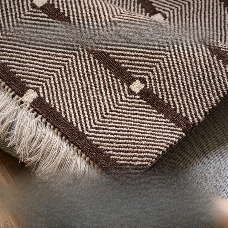 

Handmade carpet bedroom living room high sense contrasting color design coffee table sofa bedside