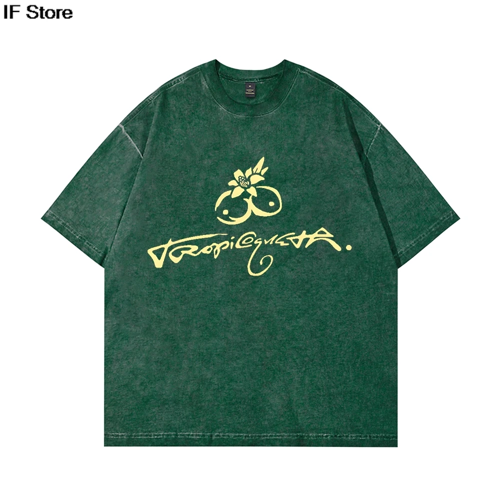 

Tropicoqueta альбом стирка хлопковая футболка для женщин и мужчин уличная одежда с коротким рукавом забавный топ с круглым вырезом в стиле Харадзюку повседневная модная футболка