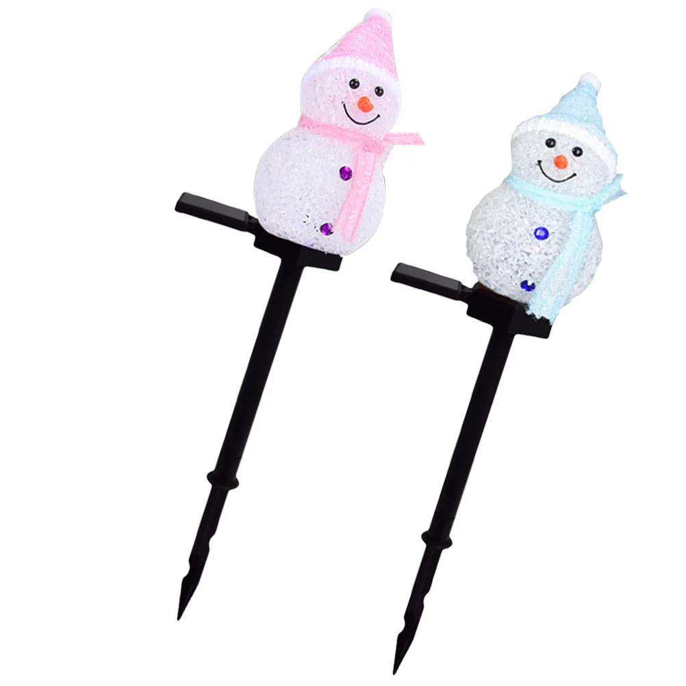 2 pièces lampes solaires décoratives noël noël lampe de pelouse extérieure extérieure décorative cour lumière
