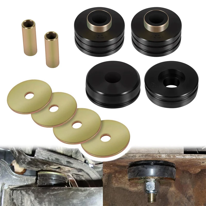 

9.4102G Universal Polyurethane Body Mounts Bushings Isolators, Include 4 Plated Metal Washers, 2 Sleeves, 4 Body Mount Bushings