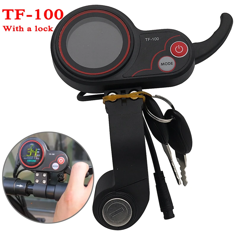 TF-100 6-pinlithium Switch With Key, Instrument Panel, Throttle, Electric Door Lock Key Accessories Suit For KUGOO M4 Scooter