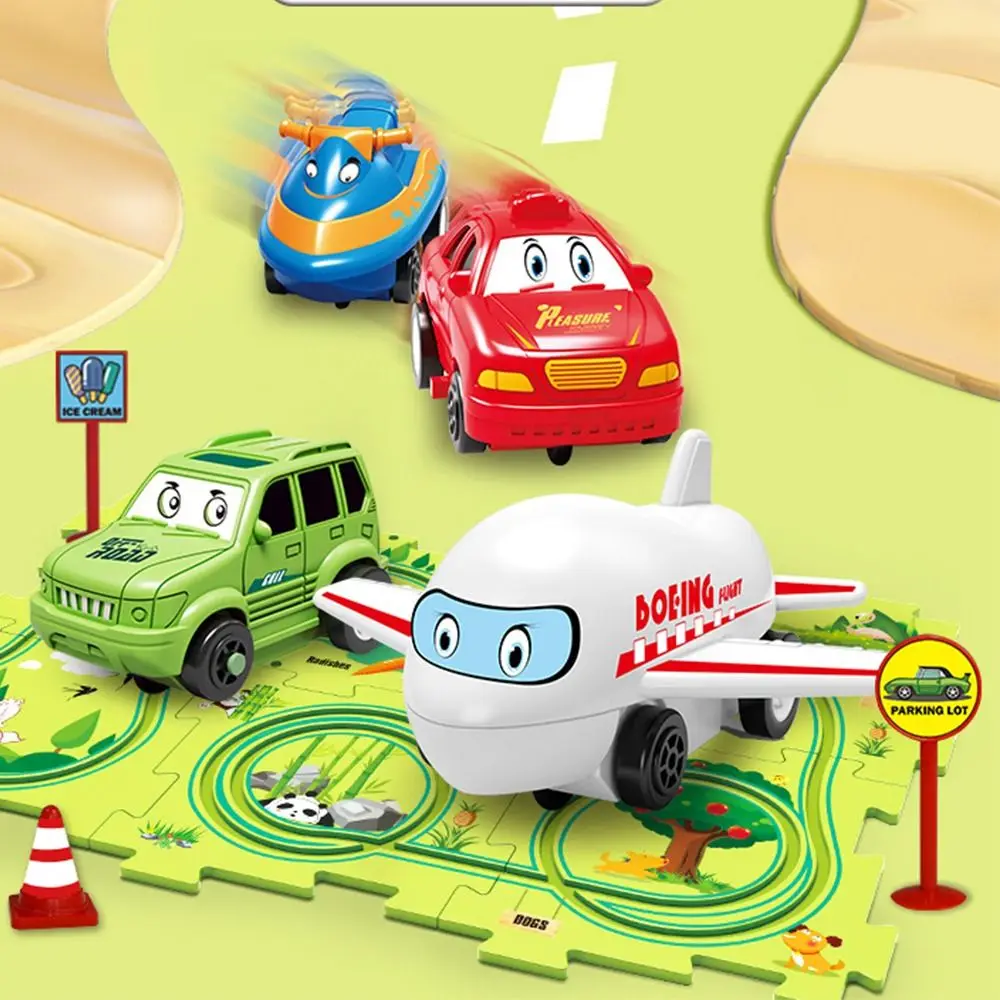 

Model Toy Urban Scene Construction Children's Toy Electric Car Puzzle Rail Car Toy DIY Jigsaw Rail Way Children's Vehicles Toy