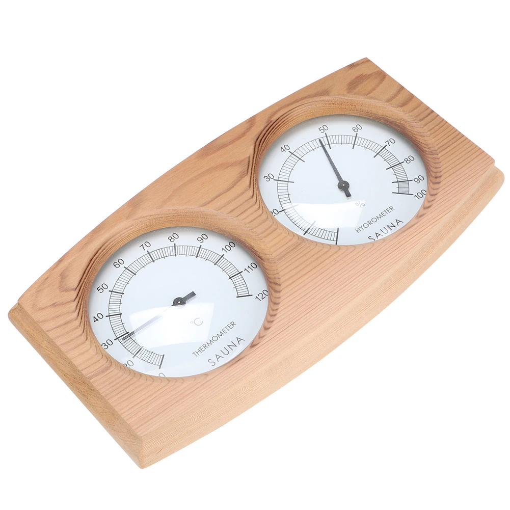 2-In-1 Wood Thermo-Hygrometer Thermometer Hygrometer Sauna Room Steam Room Accessories Thermo-Hygrometer Sauna Room Accessories