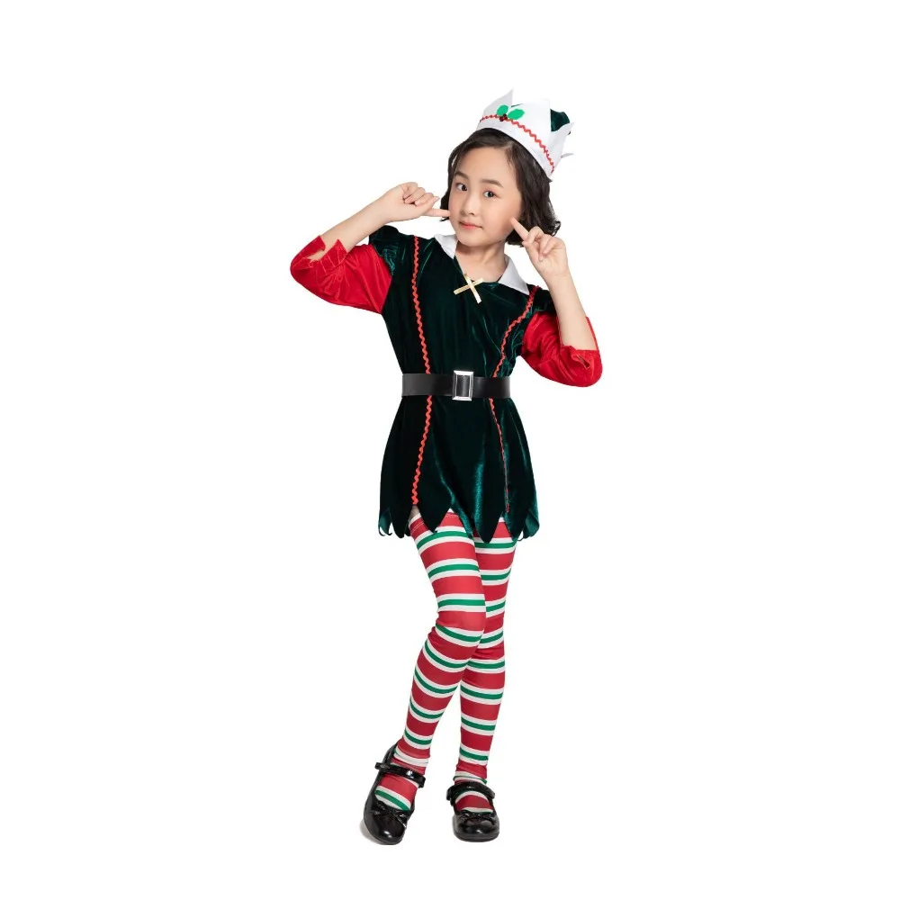 Kerstman Cosplay Kostuum Volledige Sets Groen Rood Uniform Pakken Voor Vrouwen Mannen Meisje Kinderen Kerst Carnaval Feest Kleding Roleplay