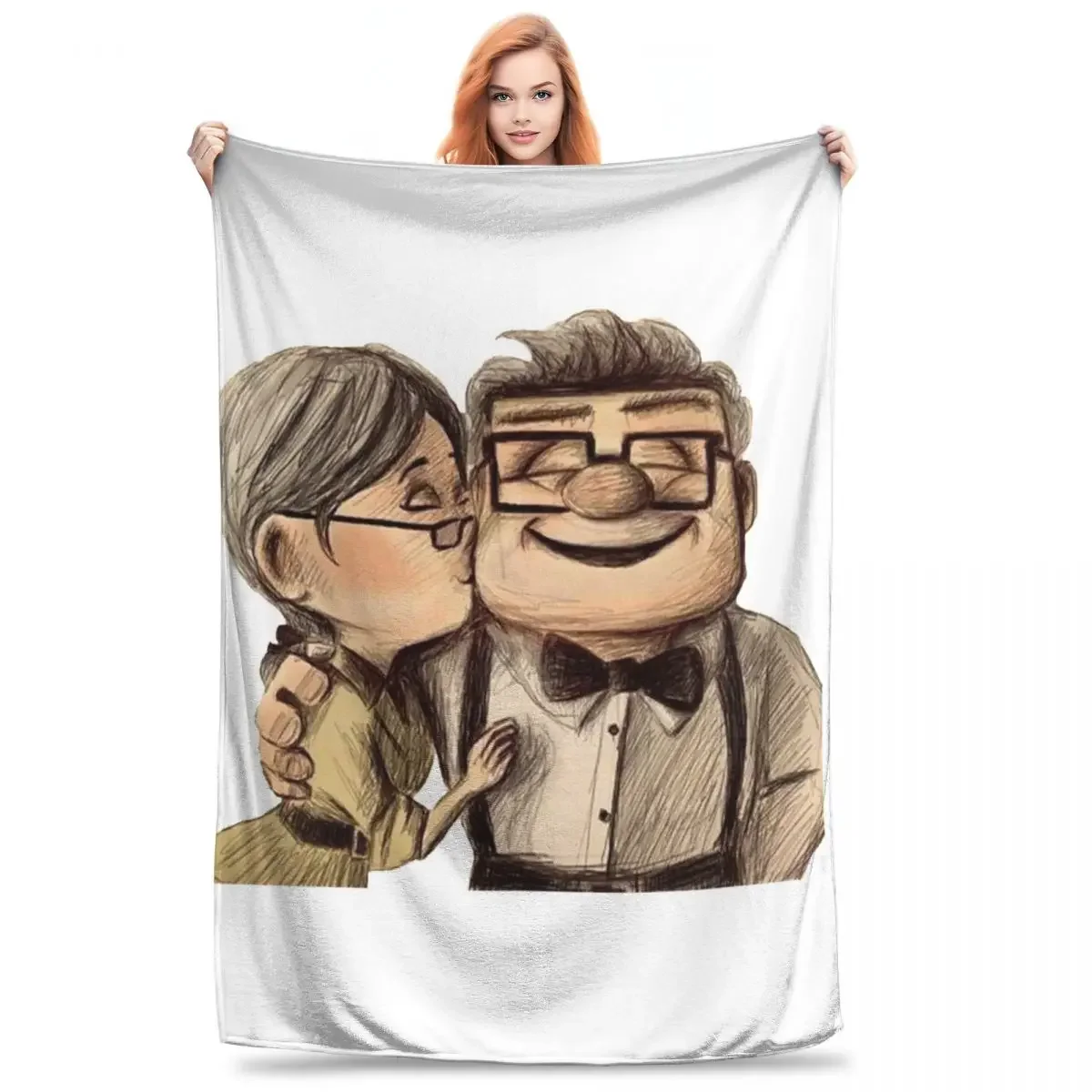 Carl And Ellie (2) Blankets Fleece Super Soft Sofa Throw Blankets For Couch Bedding Outdoor Throws Bedspread Quilt