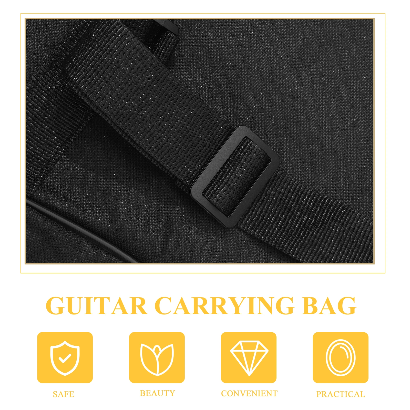 

Waterproof Guitar Bag Thickened Canvas Lightweight Smooth Zipper Electric Guitar Carrying Bag Convenient Backpack
