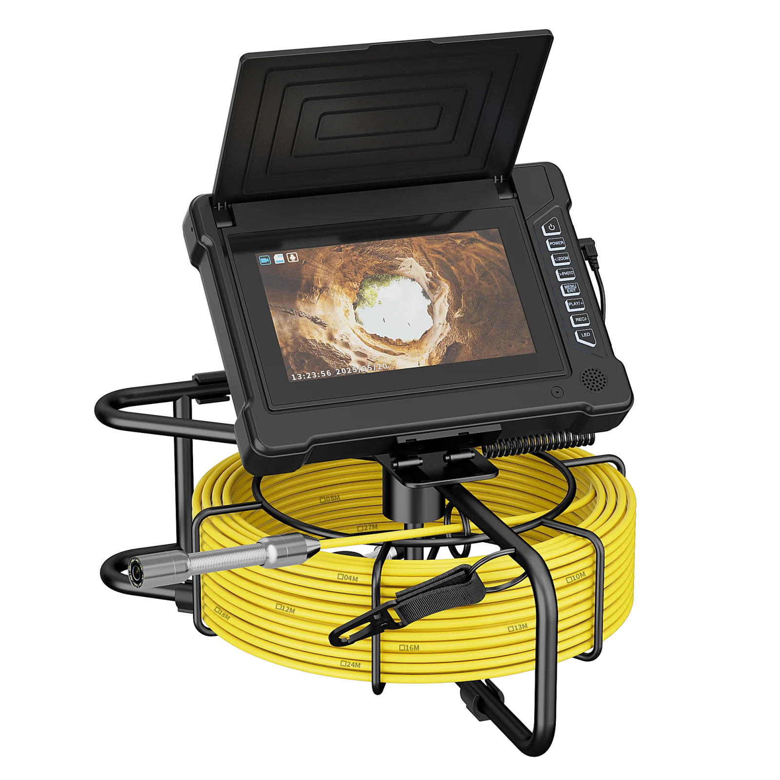 MS7inch Sewer Pipe Inspection Camera Drain Sewer Pipeline Industrial Endoscope DVR Video Recording 30M Cable
