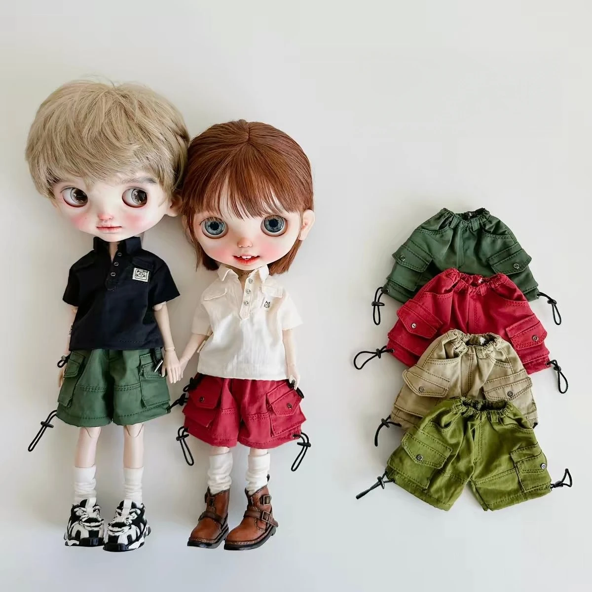For Blythe Doll Cargo Shorts For Zsiga Azone 1/6 BJD Obitsu 22 OB24 Doll Clothes  Dress Up Accessories Gift Idea