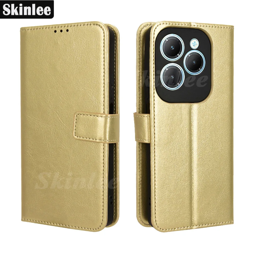 

Skinlee For Infinix Hot 40 Pro Flip Wallet Case Magnetic Leather Card Coin Purse TPU Cover For Infinix Hot 40 Phone Shell